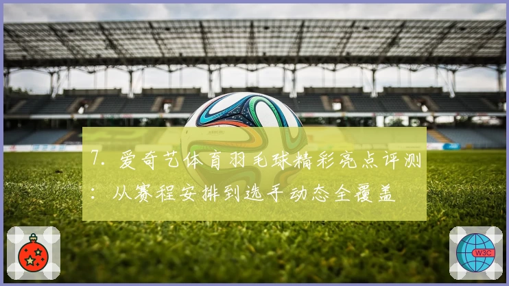 7. 爱奇艺体育羽毛球精彩亮点评测：从赛程安排到选手动态全覆盖